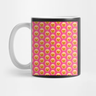 Smiling Face with Heart-Eyes Emoji Pattern | Pop Art Mug